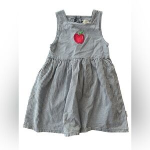 Vintage Healthtex Navy & White Gingham Apple Dress Girl’s Size 6x School